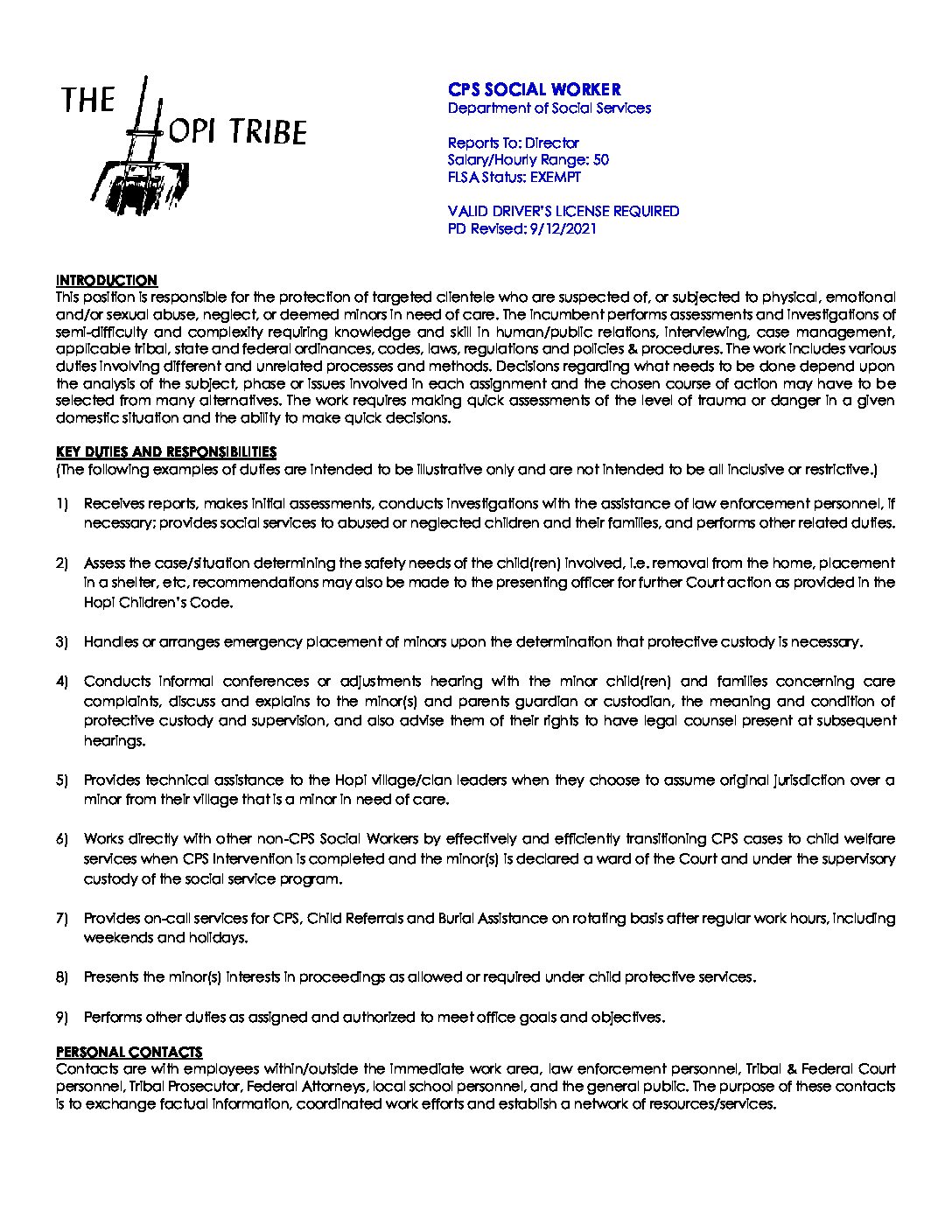 DSS CPS Social Worker 092021 E50 - The Hopi Tribe